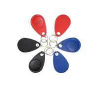 100pcs Contactless 125KHz EM/ID RFID Access Control Proximity Keyfob Token Tag (4#ID TAG-Black)