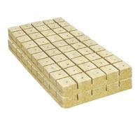 100pcs Cubes de loool avec des Trous, Cubes de loool pour hydroponie, respectueux l'environnement et réutilisables, pour l'hydroponie la Culture sans scolarisation Plantes germinations starte