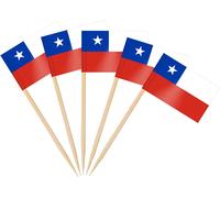 100Pcs Cure-Dent Drapeau Chili Pour Topper De Coupe, Pic Pour Jardin Bar Fête Fourniture Pub Décoration Amérique Football Match Jo Décor