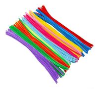 100PCS Cure-Pipes Colorés 30cm Fil Chenille Doux pour Bricolage Enfant pour loisirs Créatifs École Maternelle(brightly mixed)