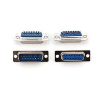 100Pcs D-SUB DB15 Male Female Two Row 15Pin Wire Solder Plug Connector AUOQKQUT(100Pcs Male)