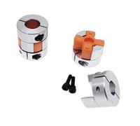 100pcs D25L30 6.35/8/9.5/10/12mm Plum Coupling Stepper Moteur Shaft Coupler Flexible Jaw Spider Shaft Coupler (6x6)