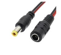 100PCS DC Power Male Female Cable 12V Plug DC Adapter Cable Plug Connector For Camera DC Plug 5.5 * 2.1mm 5.5x2.1 NWPNLXEA(50 Male 50 Female)