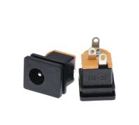 100PCS DC Power Socket DC-015 Jack 5.5X2.5MM Square Panel Mounting 5.5X2.1MM 5.5 * 2.1 mm DC Socket Connector DC015 NWPNLXEA(5.5X2.5MM)
