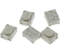 100PCS DC12V 50mA Micro Bouton Tact Switch SMD 4Pin 3X4X2.5MM Blanc Tactile Tact Bouton Poussoir Micro Interrupteur (Color : SMD Feet)(Bind Foot)