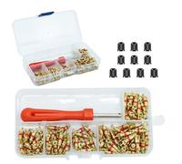 100Pcs Demonte Valve Pneu Outil Démonte obus Avec 10 bouchons de valve, de Valve Outil de Reparation avec 100Pcs Valve Core pour Voiture Remplacement, 4-1 Outil de Réparation de Valve de Pneu, Démonte