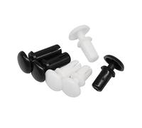 100pcs Diamètre 4.1mm R Type R Type Rivet Rivet Noix Nylon Clip de boucle en plastique compatible ordinateur Cavalier Board mère Noir Blanc(Black,R4060 (100pcs))