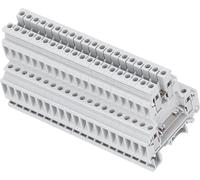 100Pcs DIN Rail Mount Terminal Dual Row Copper Rail Wiring Terminals Block 500V 32A UKK?5