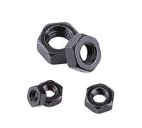 100pcs DIN934 M2-M5 Écrous Hexagonaux Noir Zinc Plaqué en Acier au Carbone pour Fixation de la Machine(M5)