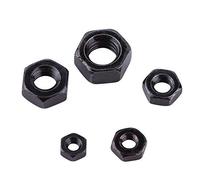 100pcs DIN934 M2-M5 Écrous Hexagonaux Noir Zinc Plaqué en Acier au Carbone pour Fixation de la Machine(M2)