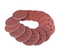 100Pcs Disque Papier Sablé 5in Variété 8 Trous Flocage Abrasif Outil 10 Sortes de Grit 125mm pour le Travail Du Bois Métal Pierre Ponçage