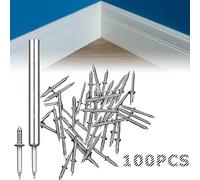 100PCS Double-Head Skirting Thread Seamless Nail, Skirting Line Seamless Nail, Double Headed Seamless Nail, Non Marking Nail For Skirting
