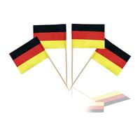 100Pcs Drapeaux Allemagne Cure-Dents, Mini Bâton de Cocktail Drapeau Petits Drapeaux pour Sandwich Nourriture Cupcake Toppers Vaisselle Fruits Pub Fête Décoration
