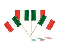 100Pcs Drapeaux Italie Cure-Dents, Mini Bâton de Cocktail Drapeau Petits Drapeaux pour Sandwich Nourriture Cupcake Toppers Vaisselle Fruits Pub Fête Décoration