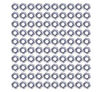 100Pcs Écrou Nylstop en Acier Inox, Écrou de Blocage en Nylon M3 M4 M5 M6 M8 M10 M12 Hexagonal Filetage Standard Écrous Frein pour l'Entretien(M5)