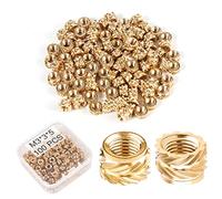 100pcs Écrous à Encastrer pour Impression 3D, M3x3x5mm Insert Fileté M3 Écrous en Laiton Moletés à Filetage Femelle Écrous Thermique pour Impression 3D Loptop Automobile Coque en Plastique