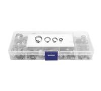 100pcs en Acier Inoxydable Pince de Tuyau d'oreille Simple Crimp sans étape Kit d'assortiment de sel Performances Stables légères résistantes aux Petites Voitures Véhicules