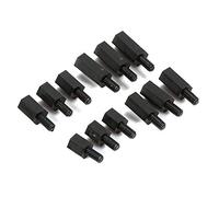 100Pcs Entretoise M3 Mâle-Femelle, Walfront M3 Vis Cylindrique Hexagonale d'Entretoise en Nylon de PCB Assorties Kit 12mm + 6mm (Noir)