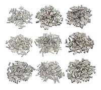 100pcs étamées Cuivre Matériau Uninsulated Terminal 0.5mm2-6.0mm2 bootlace viroles Cordon Fin électrique Câble connecteur à sertir (Couleur : 100Pcs, Taille : 0.5mm2)