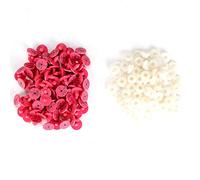 HEEPDD 100pcs étiquettes d'oreille en Plastique Nombre Lapin Renard Chien étiquette de marqueur d'oreille pour la Gestion de l'information du bétail Animal(Rose Rouge)