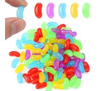 100pcs Faux Bonbons de Pâques, Colorés Fèves à la Gelée de Résine pour l'Artisanat Miniature Fausse Décoration de Bonbons pour Le Jeu de Chasse aux Œufs de Pâques Remplissage de Panier