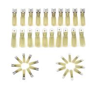 100PCS Female/Male Heat Shrink Terminals Set Assorted 4.0-6.0mm2 Electrical Wiring Insulated Crimp Butt Spade Connector 12-10AWG