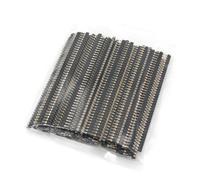 100Pcs Female Straight 40-Pin Pitch 2.54mm Single Row Gold Plated Round Pin Header Strip AUOQKQUT