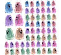 100pcs Figurines fantômes de Mini-résine Lumineuse, Brille dans Le décor Sombre de l'Halloween pour Jardin, Jardin fées, Maison poupée, Paysage extérieur, Couleur aléatoire