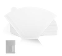 100pcs Filtre Café Conique en Papier, Compatible les Machines à Café avec Fellow Non Blanchi Jetable n° 2 Convient aux Machines à Fellow Aiden 10 Tasses (Blanc)
