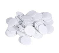 100pcs Filtre Coton, Coussinets Filtrants Ronds Blancs pour le Visage Filtres à Vide Microdermabrasion Costume éPonge pour Blackhead Eliminating Beauty Instrument (25mm)