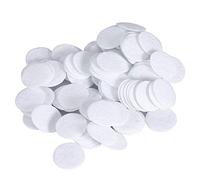 100pcs Filtres de Coton, Tampons Filtrants Ronds D'éPonge de Microdermabrasion Filtres Faciaux de Vide pour le Point Noir éLiminant la Machine Blanche De Beauté (15mm)