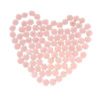 100pcs Galets de Verre Plat Décor Aquarium - Perles Marbre Pierres Transparent Rose 12-17mm