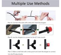 100pcs Goutteurs Réglable Système d'irrigation, Plastique réglable Goutteurs Brumisateur arroseur Bricolage pour goutte a goutte Micro Drip irrigation Serre DIY Jardin, Plante