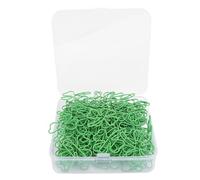 100PCS Green Paper Clips, Stainless Steel Decorative Paperclips for Home School Office, Cute Colorful Grip Clips with Flexibility and Strength for Organizing Notes (3 feuilles)