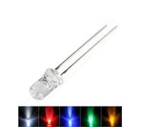 100Pcs Green Transparent rond 5mm Super lumineux eau claire vert rouge blanc jaune bleu ampoules LED Diode électroluminescente F5