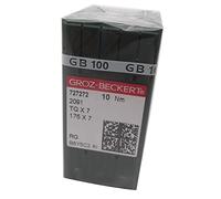 100PCS Groz-Beckert 2091,TQX7,175X7 Aiguilles de Machine à Coudre Bouton Industriel dans Une Boîte en Plastique Transparent CKPSMS Compatible avec Marque JUKI MB-372/373(Taille de l'aiguille:16/100)
