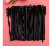 100pcs Jetable Cils Brosse Mascara Applicateur Ensemble de Maquillage, Facile Appliquer Mascara, Plastique et Coton, Taille Portable, 5 Couleurs à Choisir, Tout Neuf, Rose,