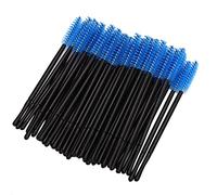 100pcs Jetable Cils Brosse Mascara Applicateur Ensemble de Maquillage, Facile Appliquer Mascara, Plastique et Coton, Taille Portable, 5 Couleurs à Choisir, Tout Neuf, Rose,
