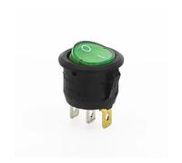 100Pcs KCD1 ON/OFF Round Rocker Switch LED illuminated Car Dashboard 12V NWPNLXEA(Green)