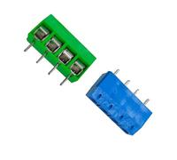 100Pcs KF301 2/3/4Pin Spliceable Plug-in Screw Wire Terminal Block Pitch 5.0mm Straight PCB Mount Connector Blue Green,pratique
