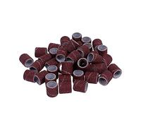 100pcs Kit de ponçage à tambour 80# 120# Forets à ongles Outils abrasifs pour accessoires Dremel Papier abrasif 3mm Outils rotatifs pour ponceuse à tige, 120,9.5mm