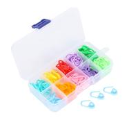 100Pcs Knitting Stitch Marker Counter Crochet Locking Needle Clip with Storage Case 10 Colors