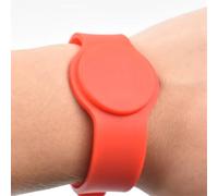 100pcs/Lot 125Khz RFID T5577 Waterproof Proximity Rewritable Smart Adjustable Wristband Bracelet ID Card(Red)