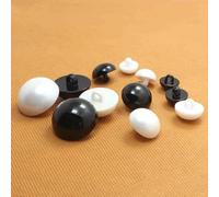 100pcs/lot 9-18mm Animal Eyes Résine DIY Boutons Rond Champignon Dôme Couture Tige Oeil Animal Ball Jouet Yeux Accessoires, White, 13mm