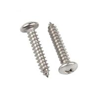 100pcs/lot Stainless Steel Cross Recessed Round Head Self Tapping Screws M1 M1.2 M1.4 M2 M2.6(10mm x100pcs,M2.6)