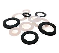 100pcs M1.5-M12 Nylon Flat Washers Black White Plastic Insulating Spacers Electronic Gasket Set(Black,M8x16x1.4)