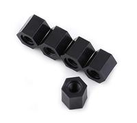 100Pcs M3 Filetage Femelle Nylon Hex Entretoise Pilier Noir Colonne d'Isolation Double en Nylon (M3*5)