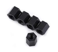 100Pcs M3 Filetage Femelle Nylon Hex Entretoise Pilier Noir Colonne d'Isolation Double en Nylon (M3*8)