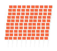 100Pcs Marking Flags 4 X 5in PVC Flags 15in Steel Pole Lawn Markers for Yard Dog Training Construction Site