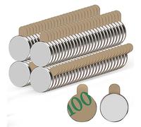 100pcs Mini Aimant Autocollant, 8 x 1 mm Petit Aimant Frigo Aimants Adhésifs, Magnet Puissant Plat pour Tableau Magnétique, Tableau Blanc, Réfrigérateur, Artisanat, Photos